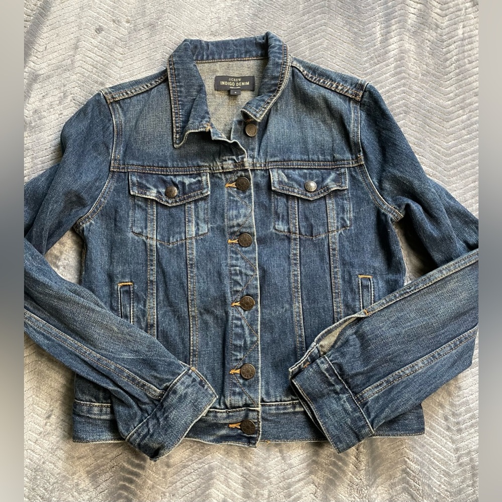 Womens J.Crew Indigo Denim Jean Jacket Small